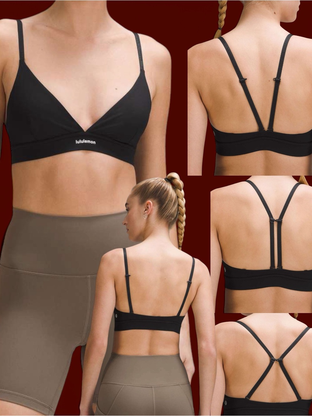 Lululemon License to Train Triangle Bra *Light Support, A/B Cup
Black